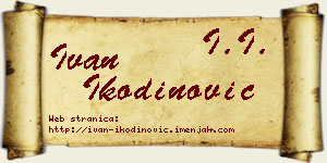 Ivan Ikodinović vizit kartica